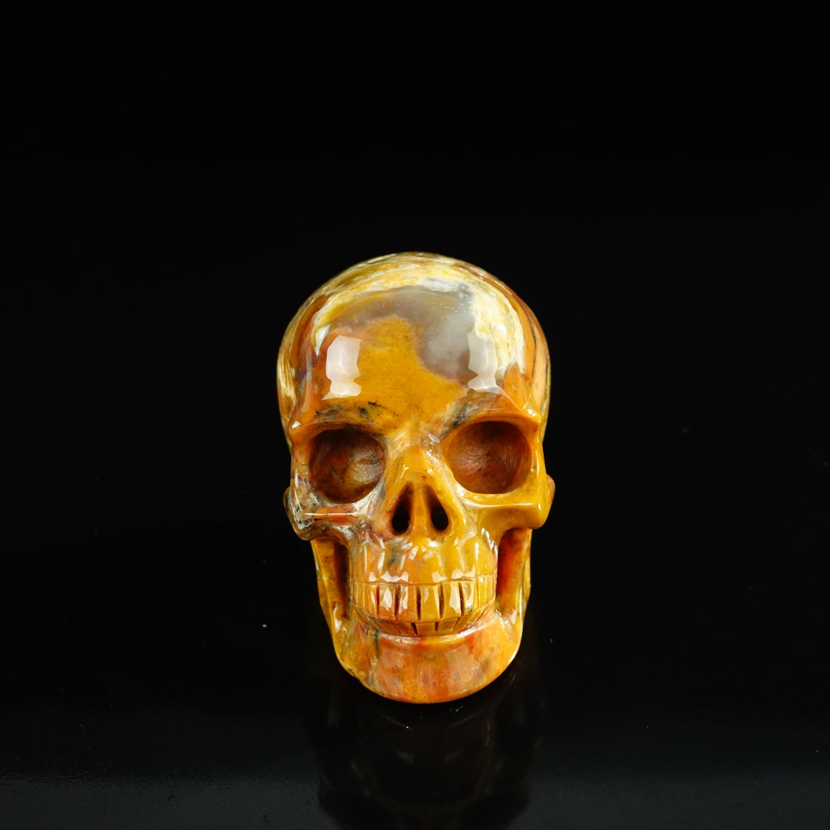 3.0" Chalcedony Jasper Crystal Skull Carving - Unique Piece #CJ02