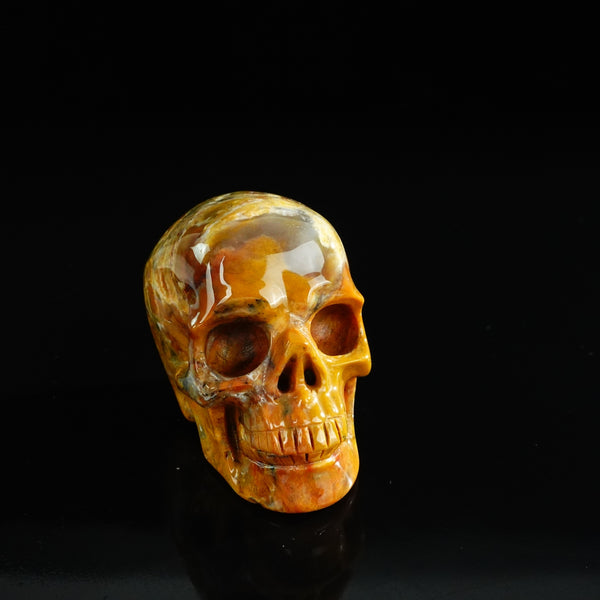 3.0" Chalcedony Jasper Crystal Skull Carving - Unique Piece #CJ02 - alternate view