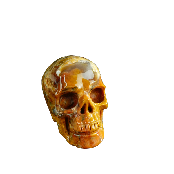 3.0" Chalcedony Jasper Crystal Skull Carving - Unique Piece #CJ02 - alternate view