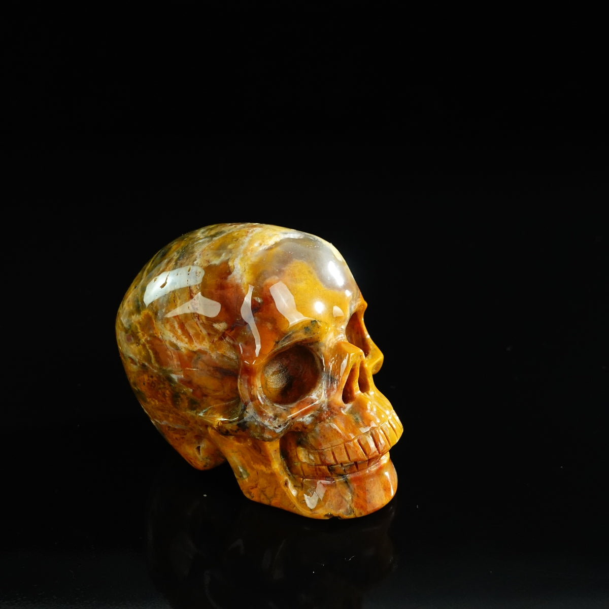 3.0" Chalcedony Jasper Crystal Skull Carving - Unique Piece #CJ02