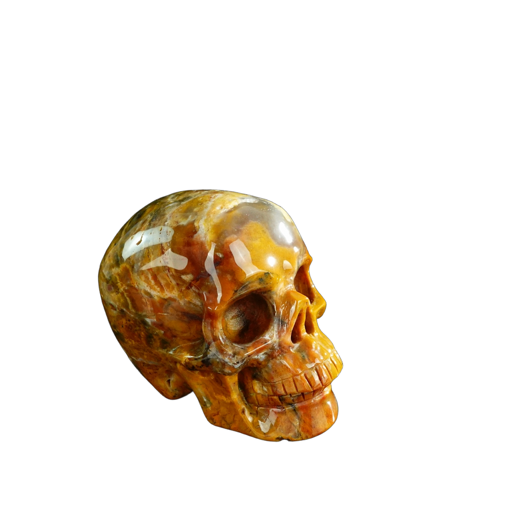 3.0" Chalcedony Jasper Crystal Skull Carving - Unique Piece #CJ02