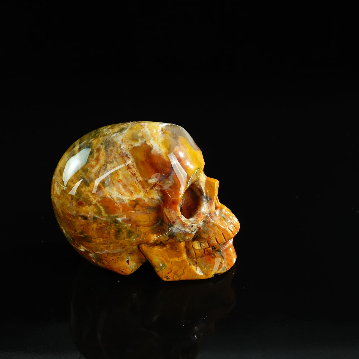 3.0" Chalcedony Jasper Crystal Skull Carving - Unique Piece #CJ02