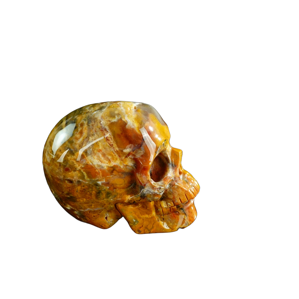 3.0" Chalcedony Jasper Crystal Skull Carving - Unique Piece #CJ02