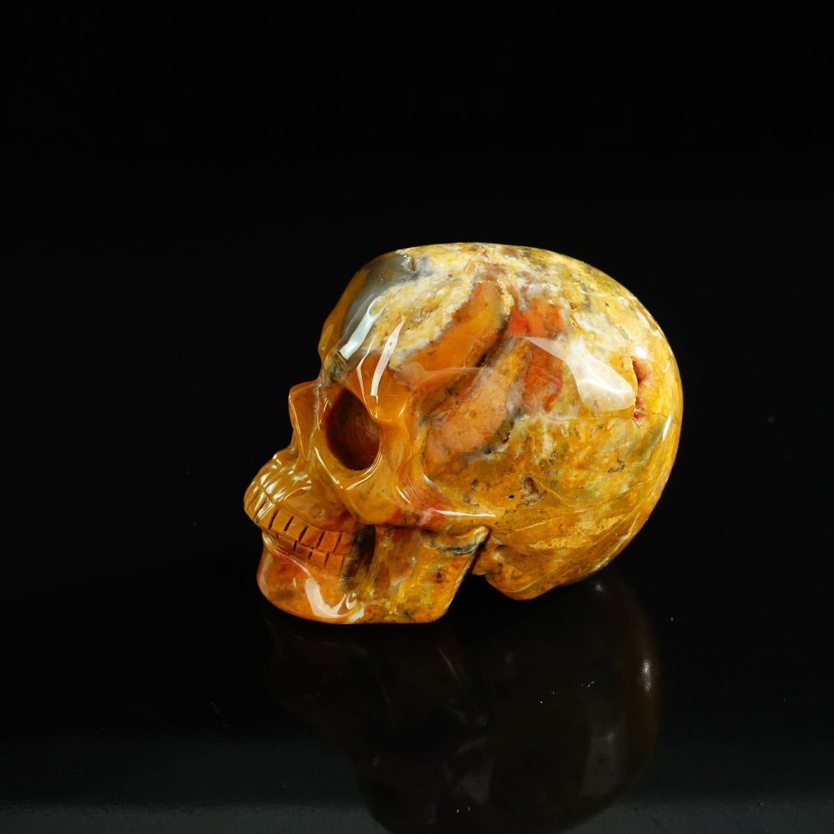 3.0" Chalcedony Jasper Crystal Skull Carving - Unique Piece #CJ02