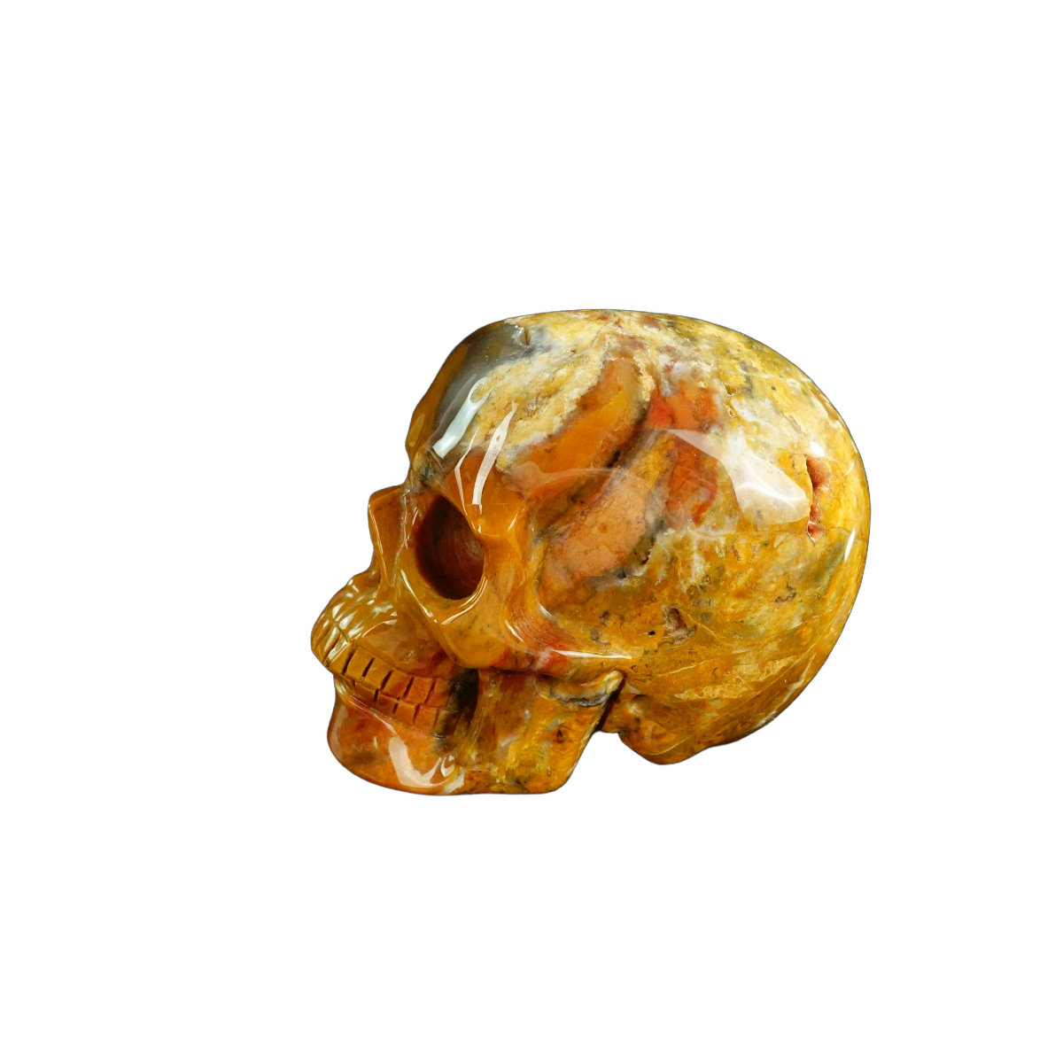 3.0" Chalcedony Jasper Crystal Skull Carving - Unique Piece #CJ02