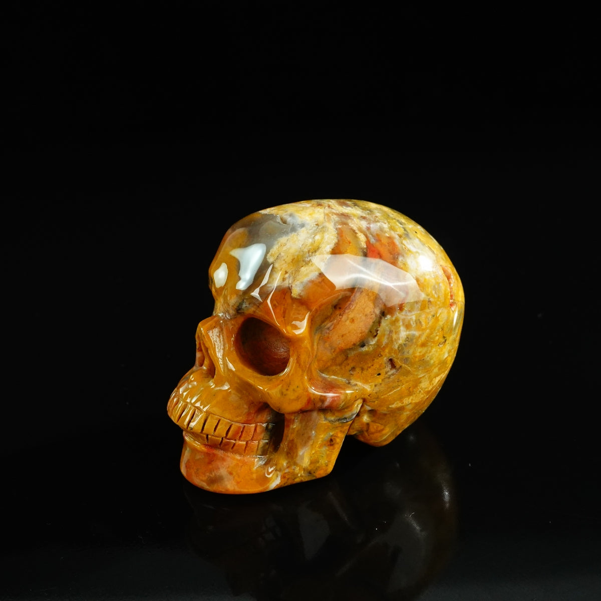 3.0" Chalcedony Jasper Crystal Skull Carving - Unique Piece #CJ02