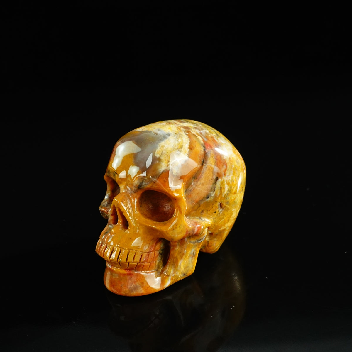 3.0" Chalcedony Jasper Crystal Skull Carving - Unique Piece #CJ02