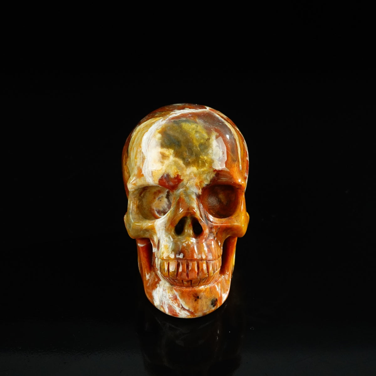 3.0" Chalcedony Jasper Crystal Skull Carving - Unique Piece #CJ03