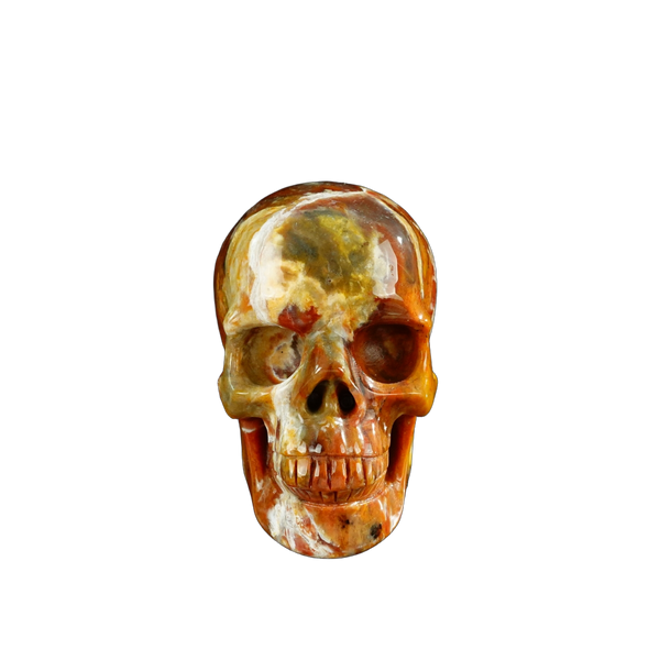 3.0" Chalcedony Jasper Crystal Skull Carving - Unique Piece #CJ03