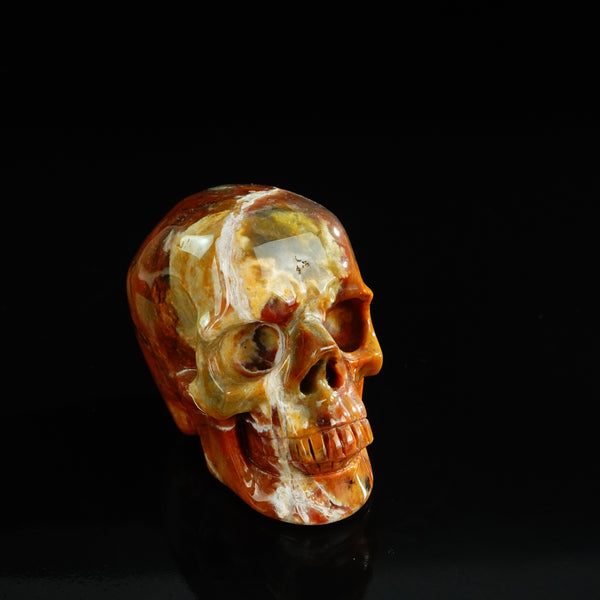 3.0" Chalcedony Jasper Crystal Skull Carving - Unique Piece #CJ03 - alternate view