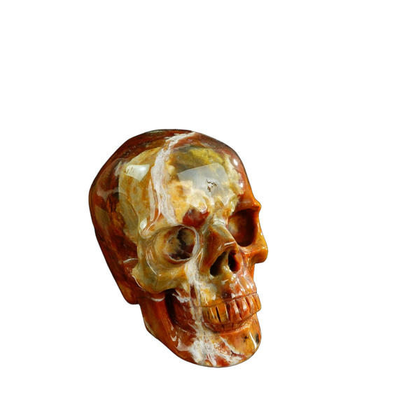 3.0" Chalcedony Jasper Crystal Skull Carving - Unique Piece #CJ03 - alternate view