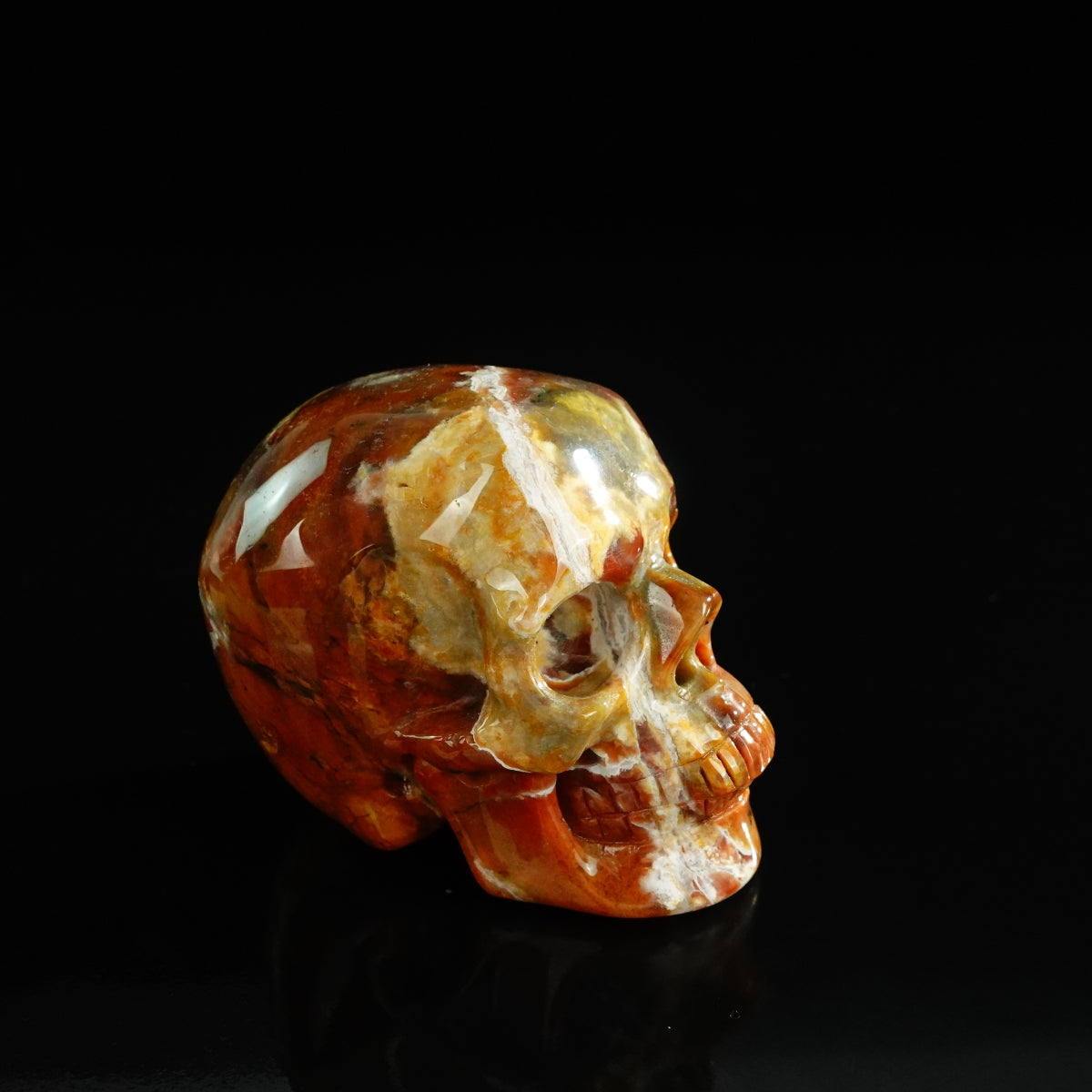 3.0" Chalcedony Jasper Crystal Skull Carving - Unique Piece #CJ03