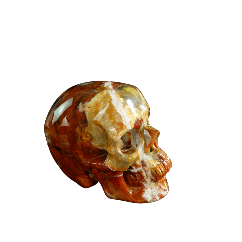 3.0" Chalcedony Jasper Crystal Skull Carving - Unique Piece #CJ03