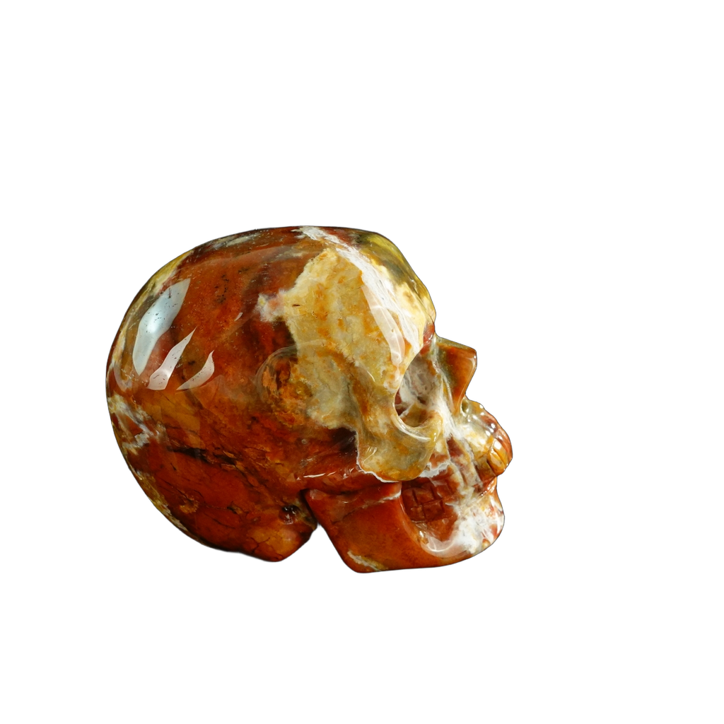 3.0" Chalcedony Jasper Crystal Skull Carving - Unique Piece #CJ03