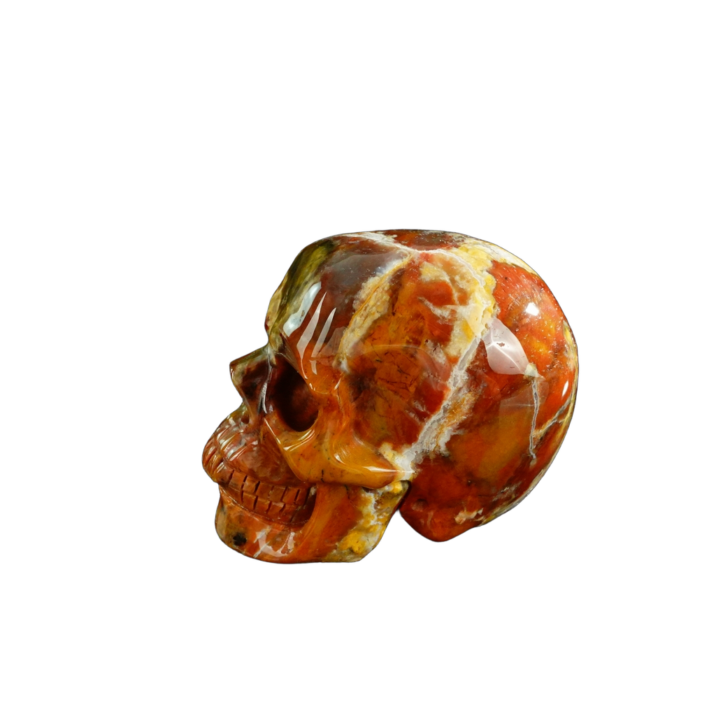 3.0" Chalcedony Jasper Crystal Skull Carving - Unique Piece #CJ03