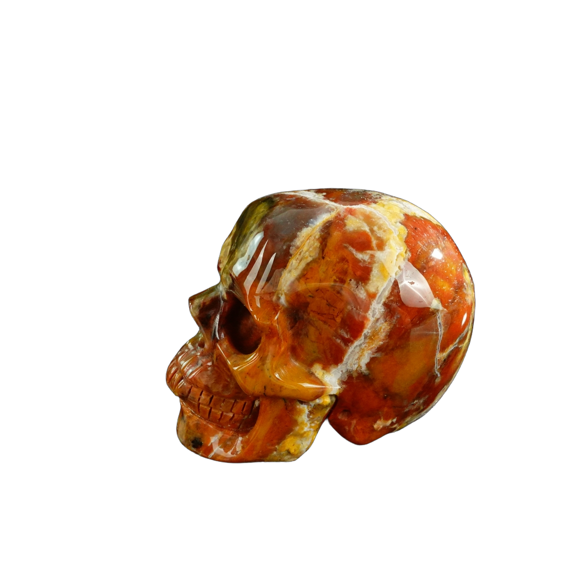 3.0" Chalcedony Jasper Crystal Skull Carving - Unique Piece #CJ03