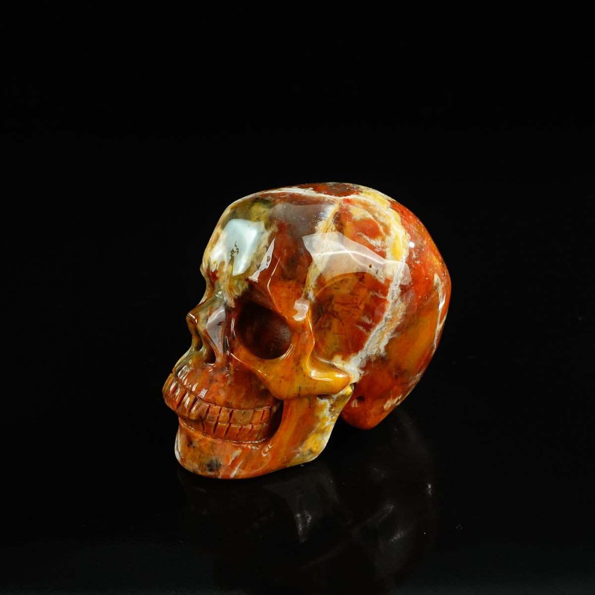 3.0" Chalcedony Jasper Crystal Skull Carving - Unique Piece #CJ03
