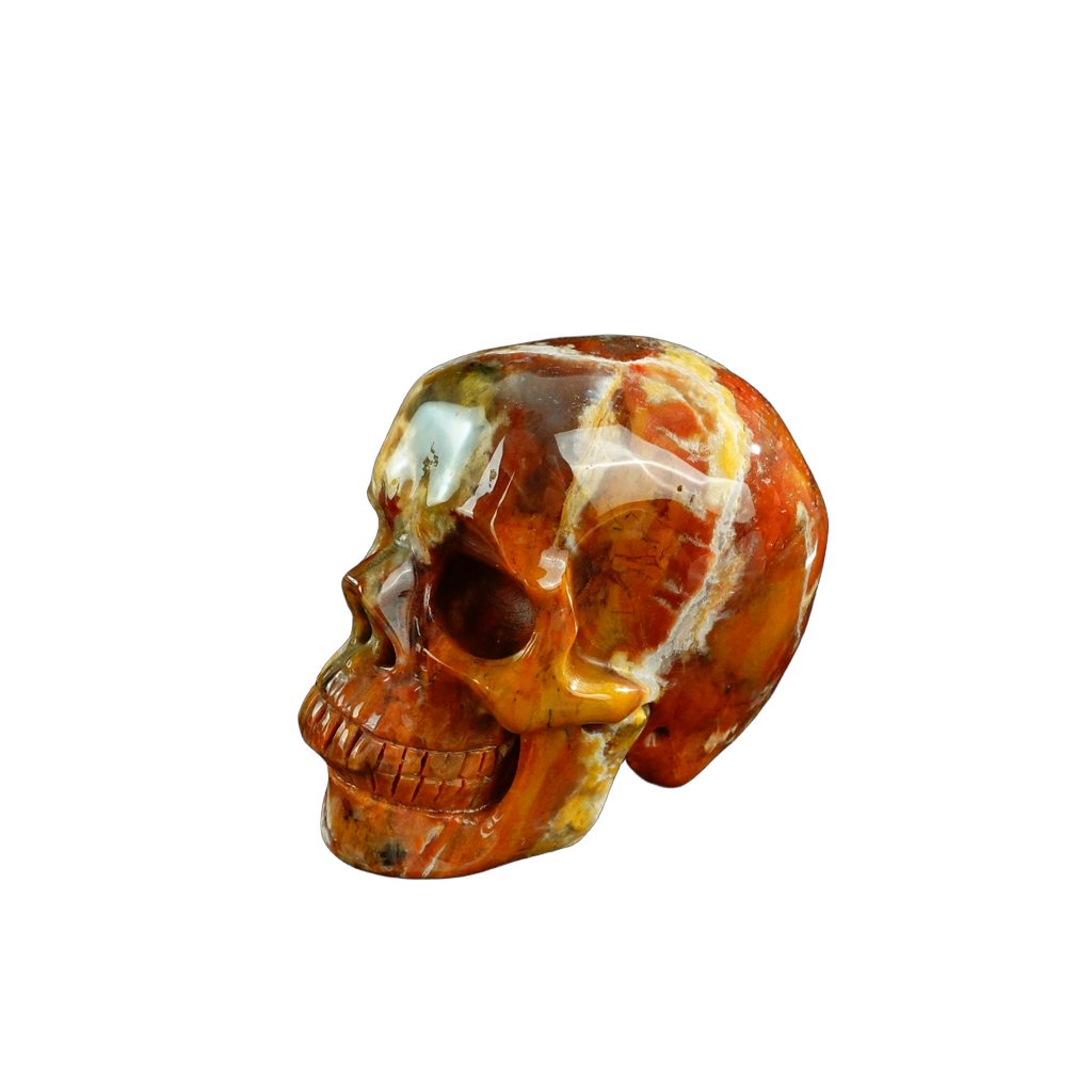 3.0" Chalcedony Jasper Crystal Skull Carving - Unique Piece #CJ03