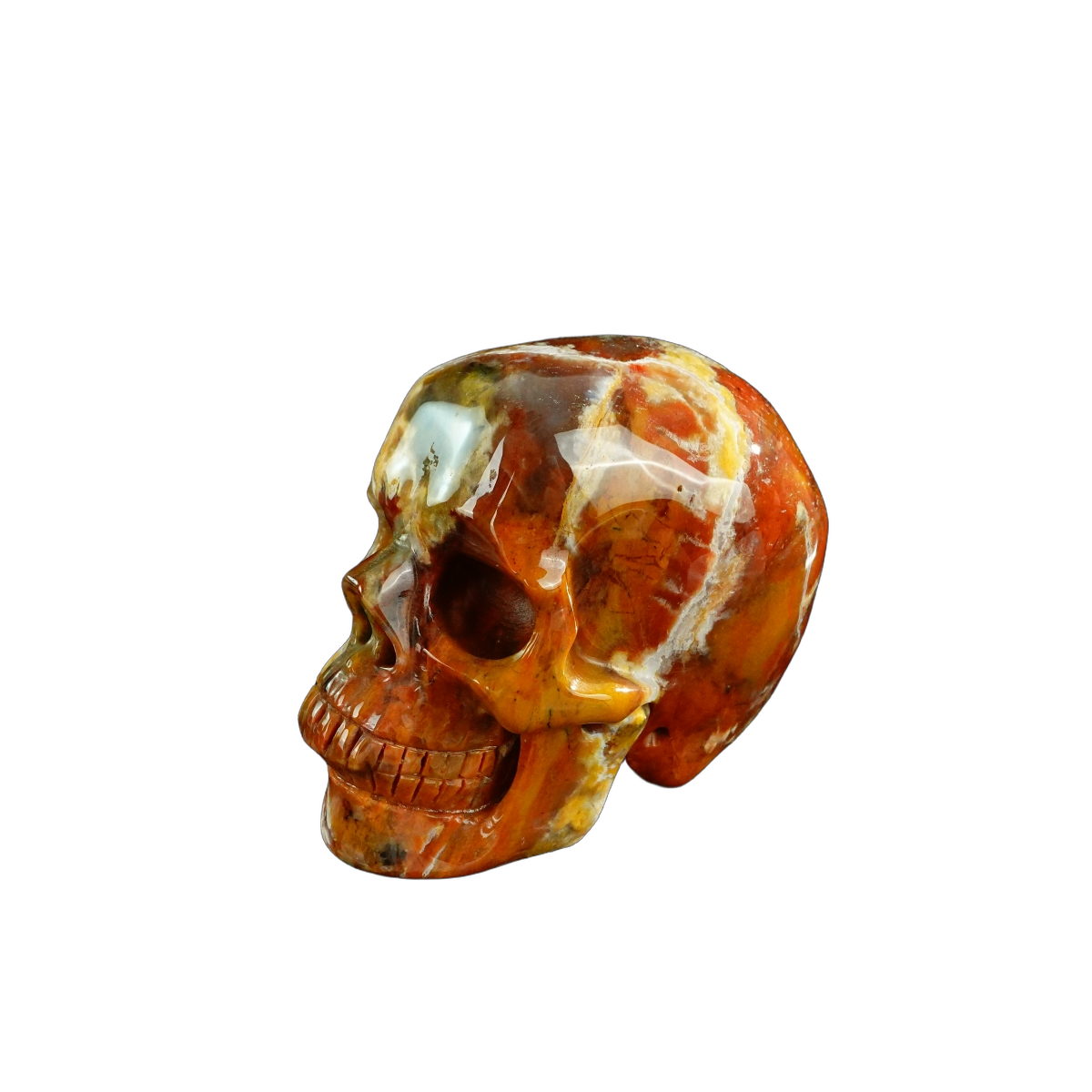 3.0" Chalcedony Jasper Crystal Skull Carving - Unique Piece #CJ03