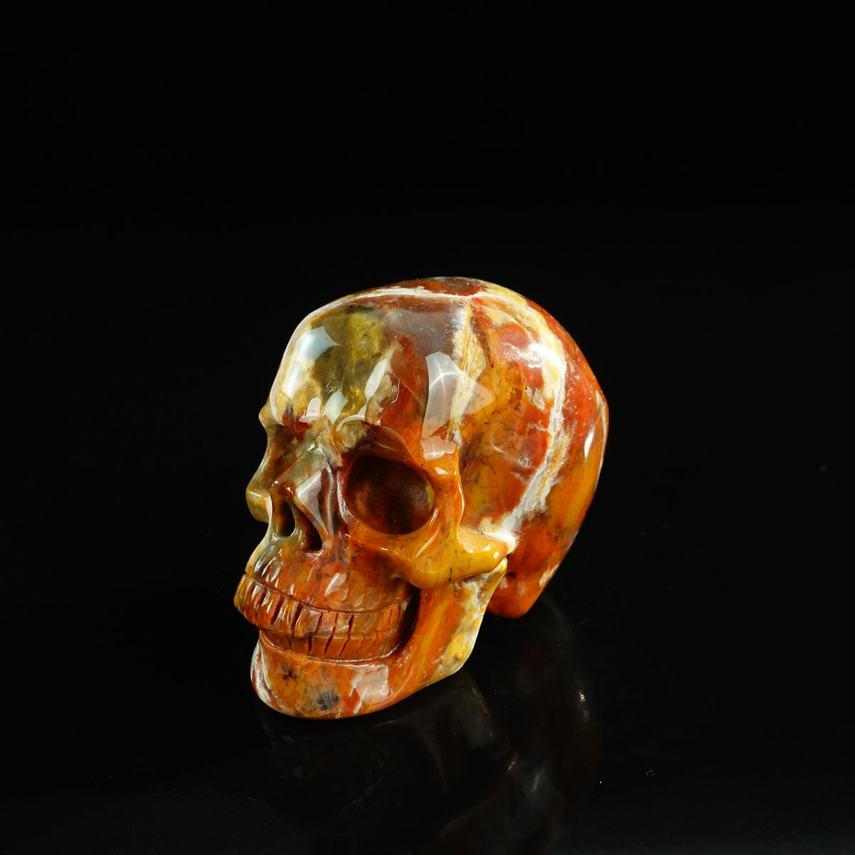 3.0" Chalcedony Jasper Crystal Skull Carving - Unique Piece #CJ03