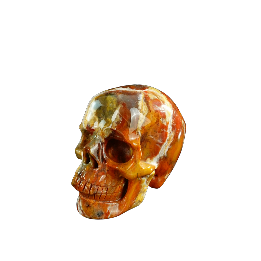 3.0" Chalcedony Jasper Crystal Skull Carving - Unique Piece #CJ03