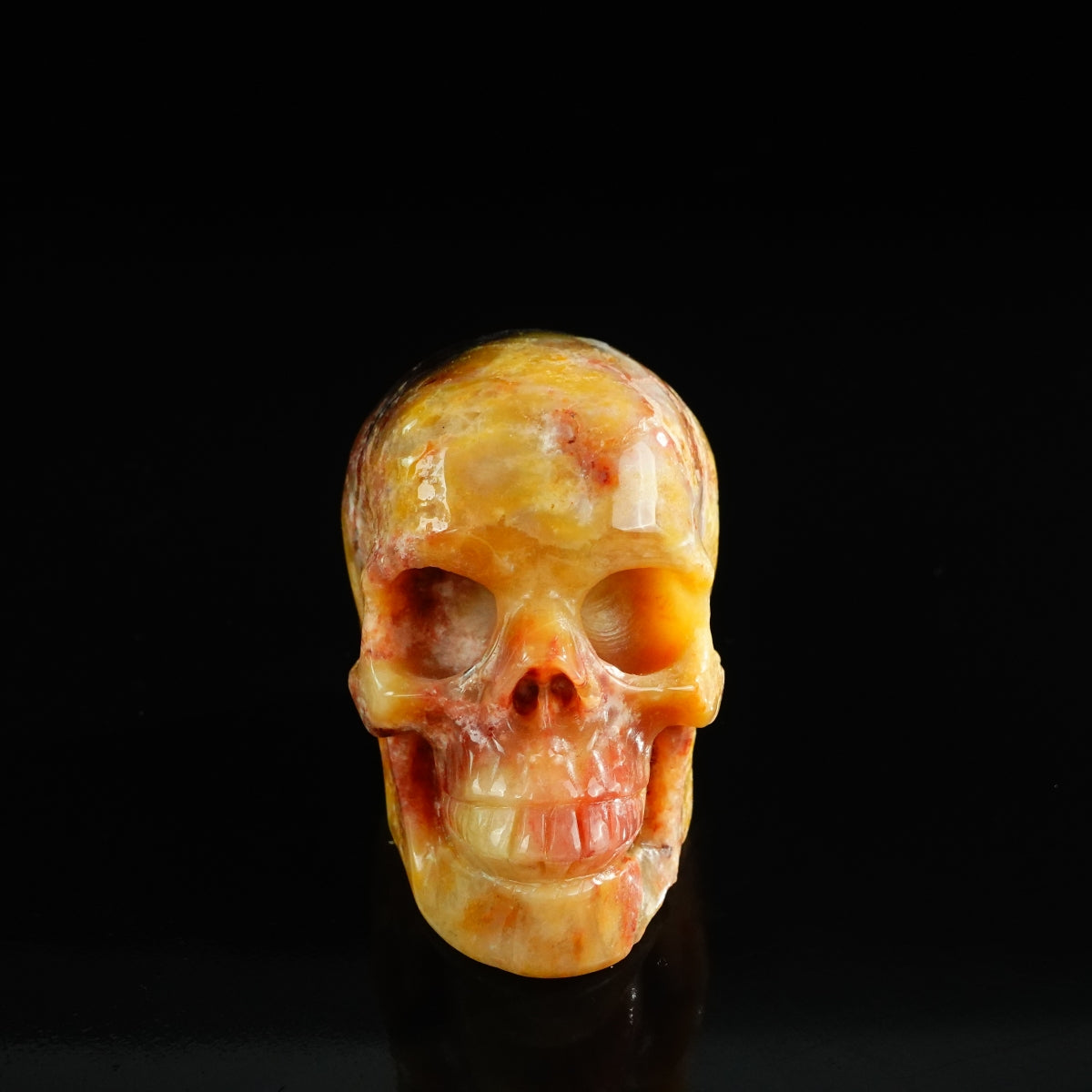 3.0" Chalcedony Jasper Crystal Skull Carving - Unique Piece #CJ04