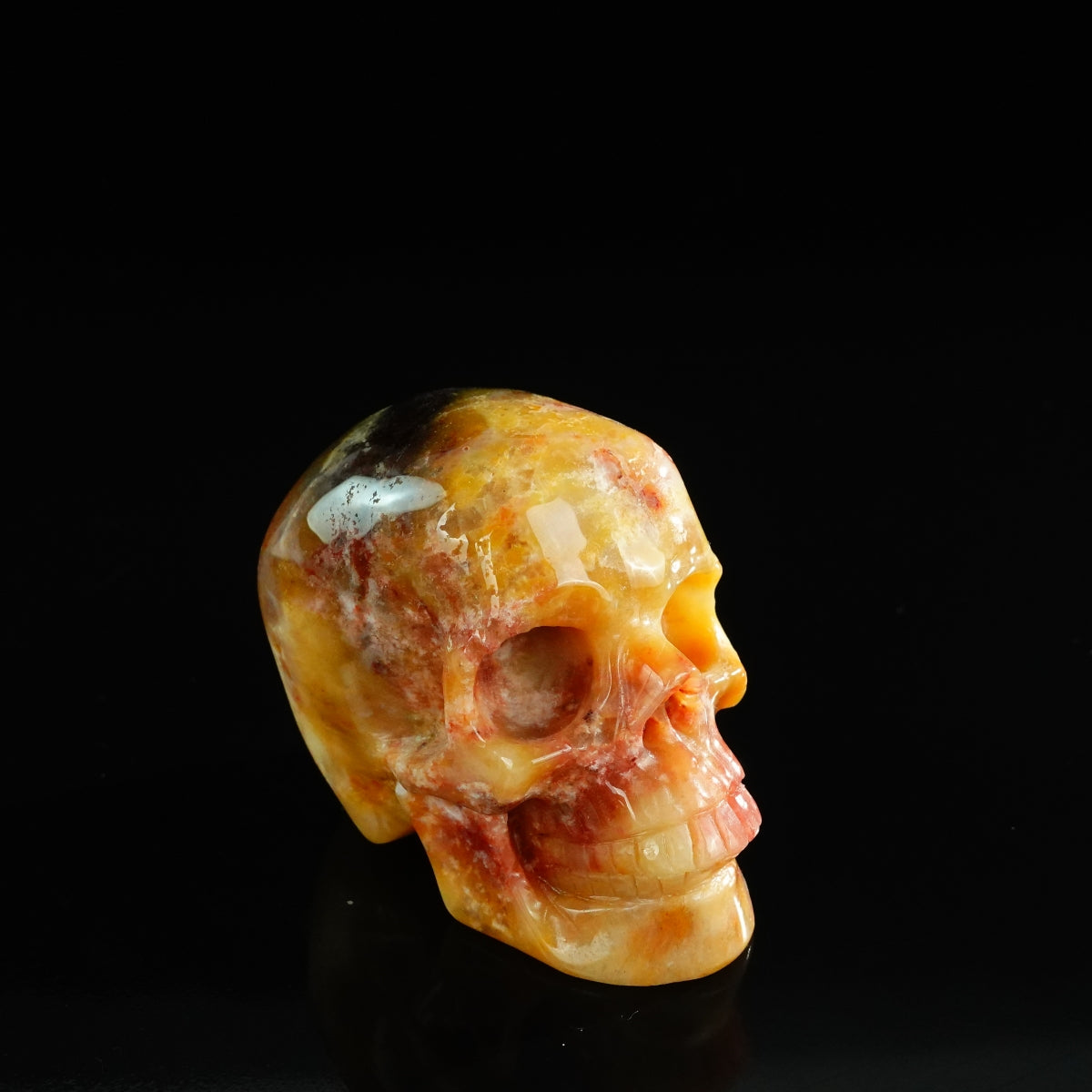 3.0" Chalcedony Jasper Crystal Skull Carving - Unique Piece #CJ04