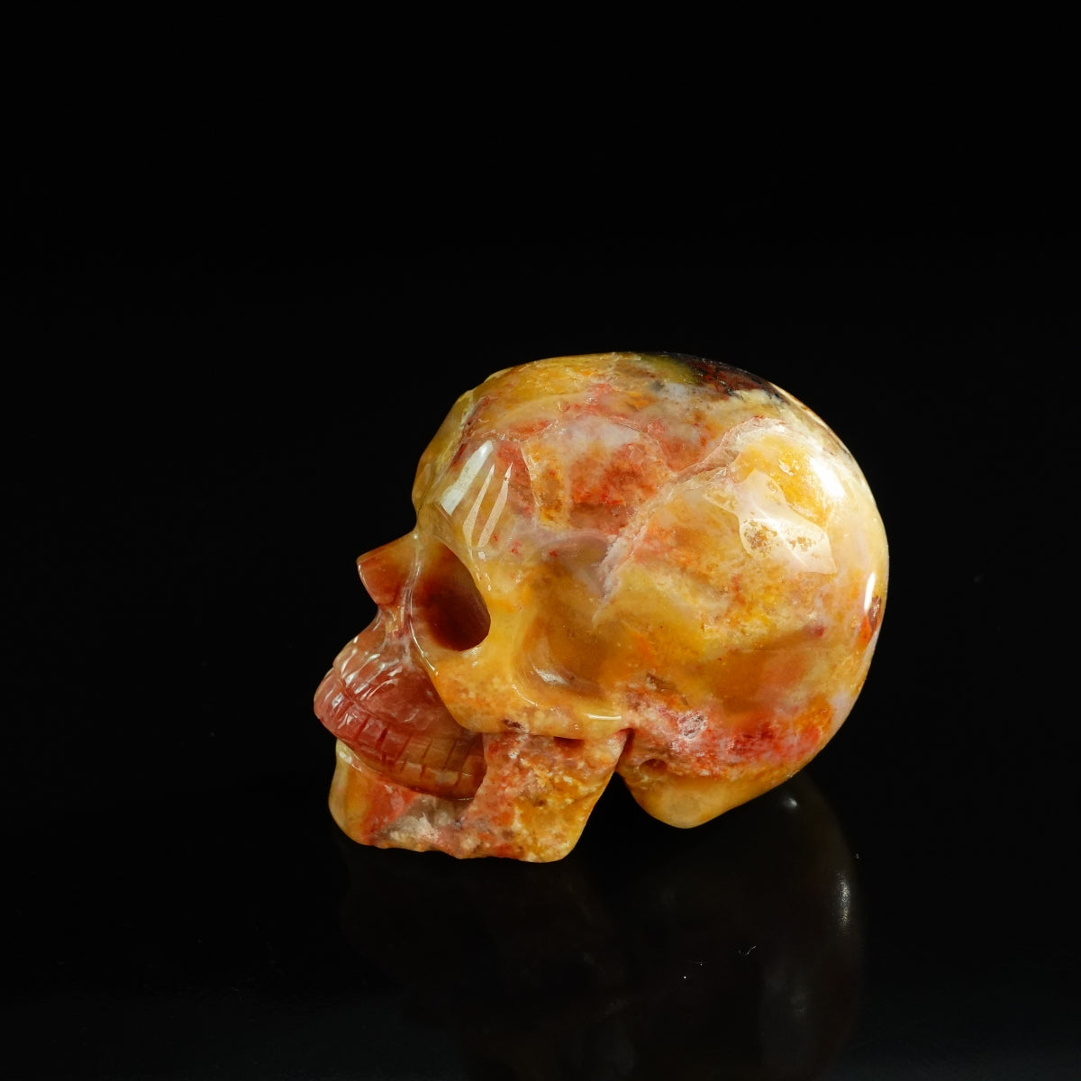 3.0" Chalcedony Jasper Crystal Skull Carving - Unique Piece #CJ04