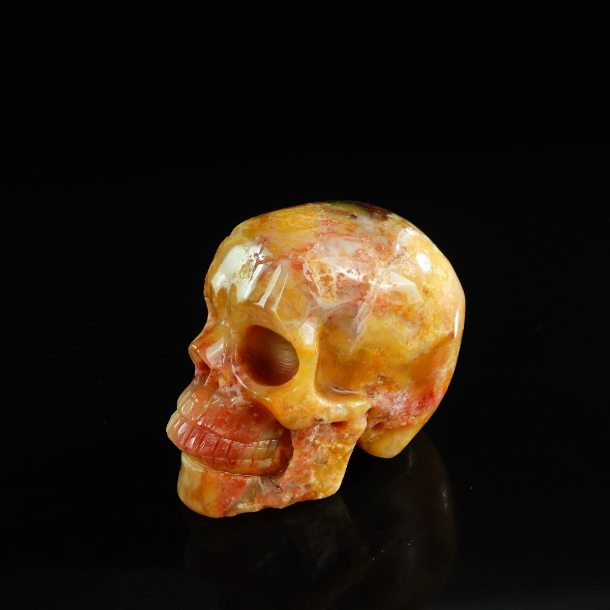 3.0" Chalcedony Jasper Crystal Skull Carving - Unique Piece #CJ04