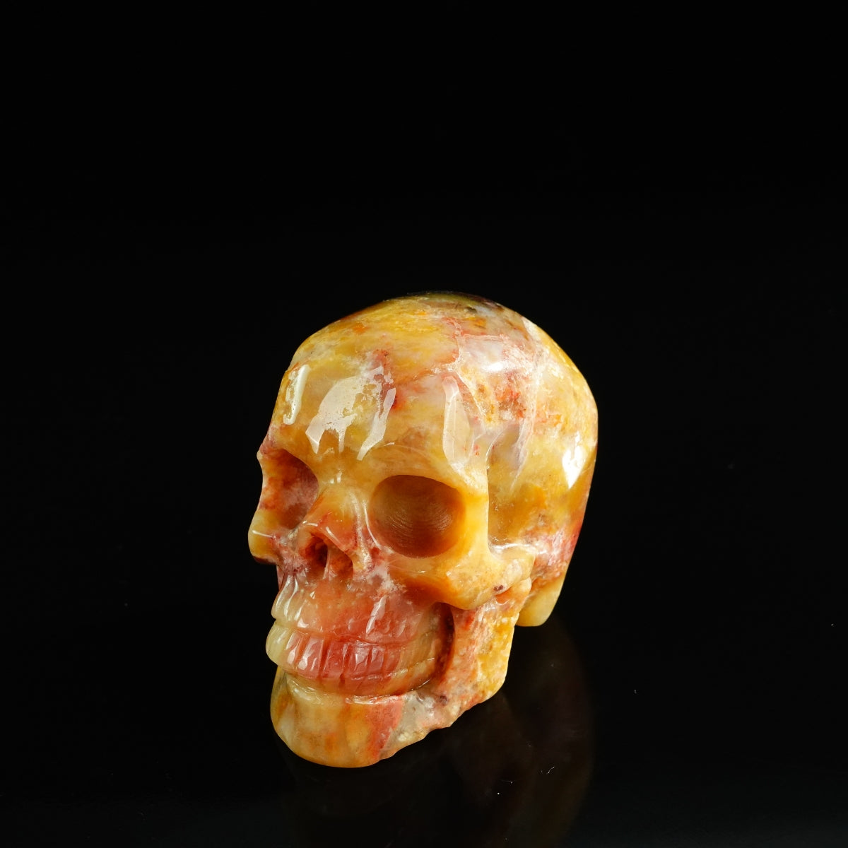 3.0" Chalcedony Jasper Crystal Skull Carving - Unique Piece #CJ04