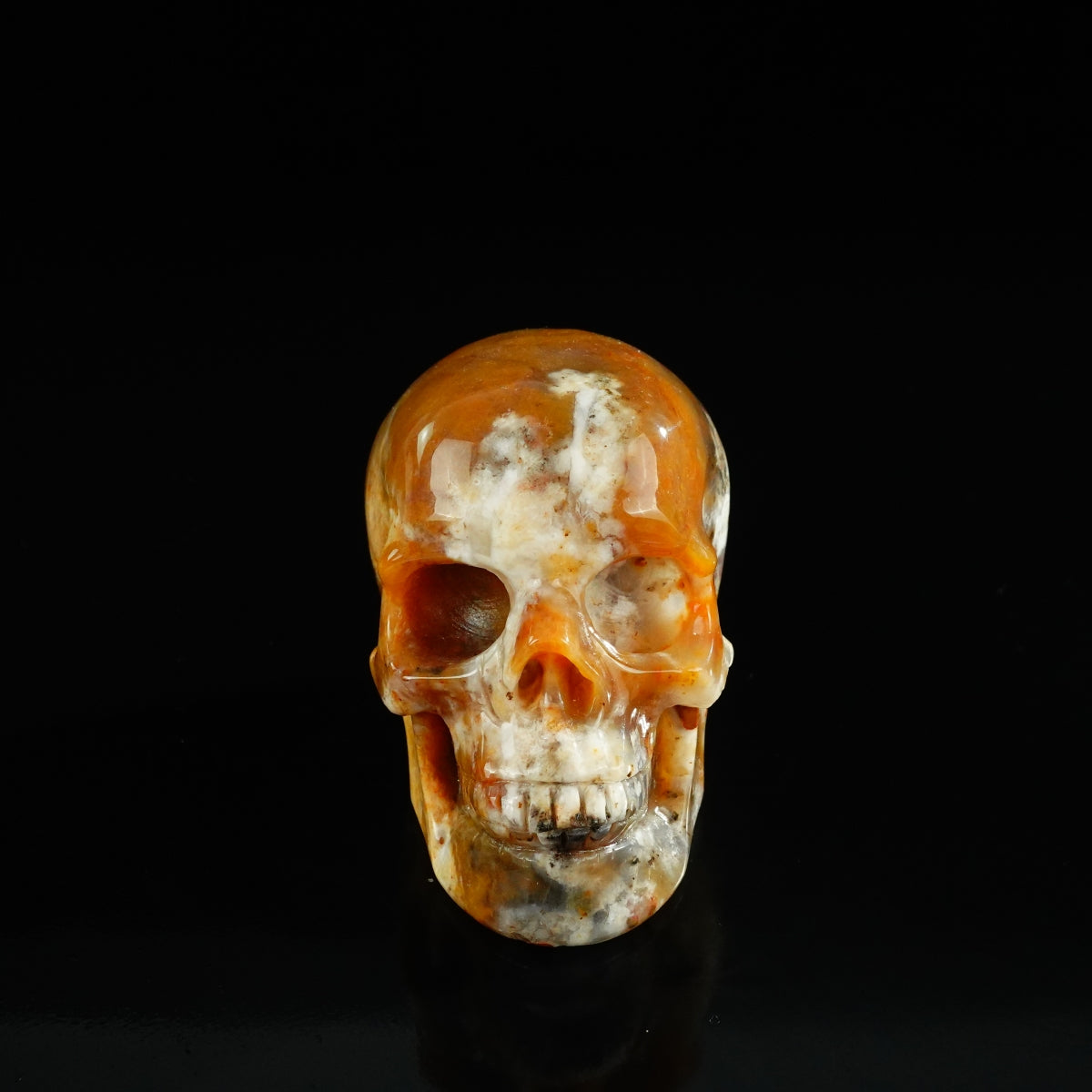 3.0" Chalcedony Jasper Crystal Skull Carving - Unique Piece #CJ05