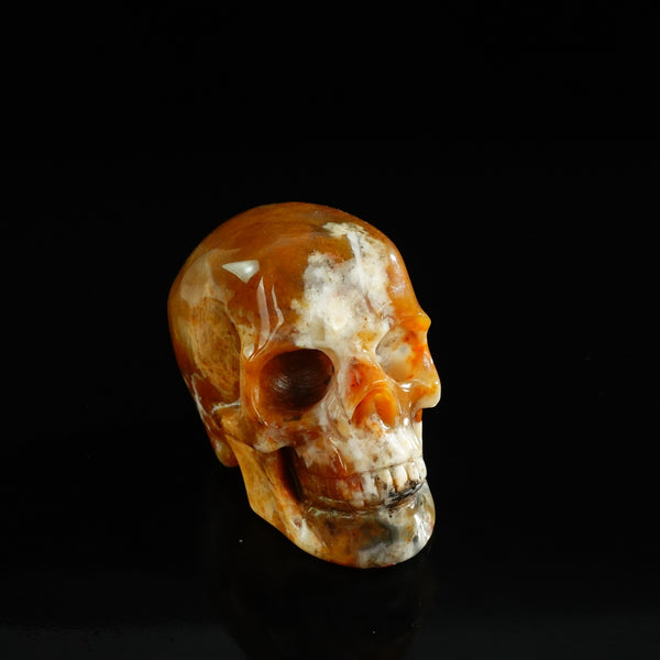 3.0" Chalcedony Jasper Crystal Skull Carving - Unique Piece #CJ05 - alternate view