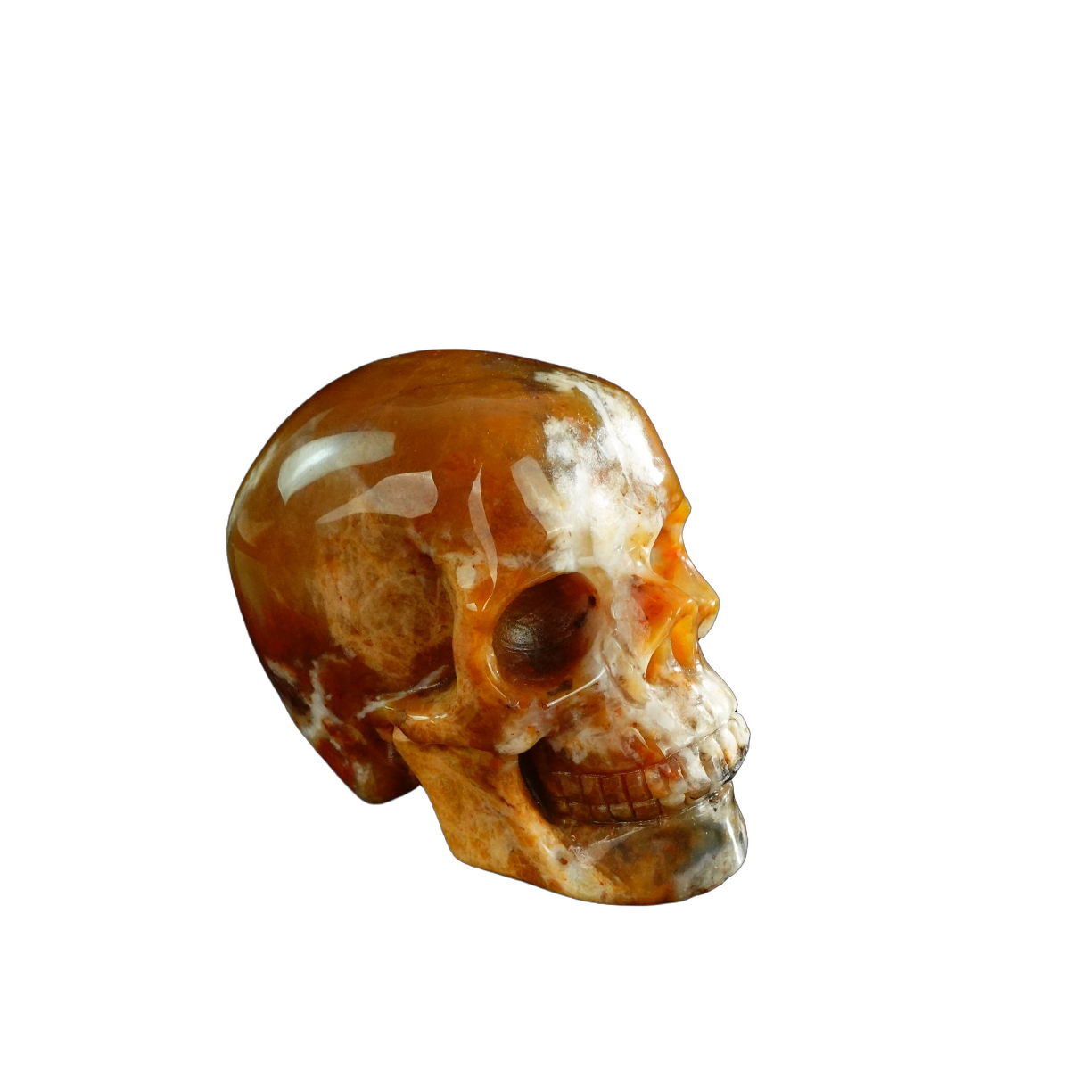 3.0" Chalcedony Jasper Crystal Skull Carving - Unique Piece #CJ05