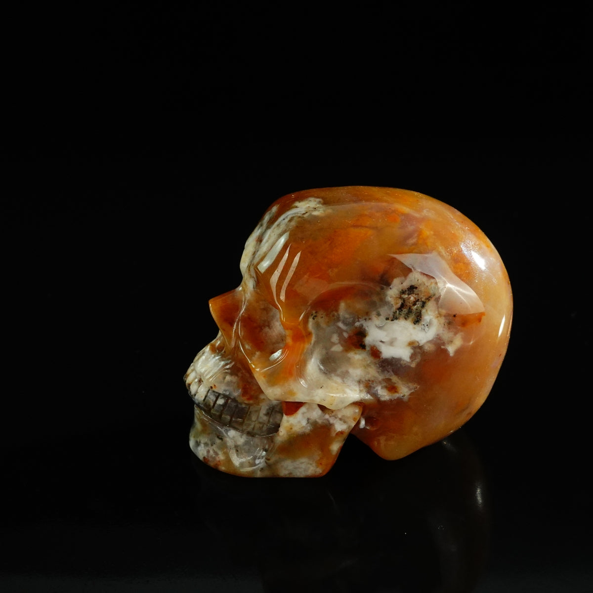 3.0" Chalcedony Jasper Crystal Skull Carving - Unique Piece #CJ05