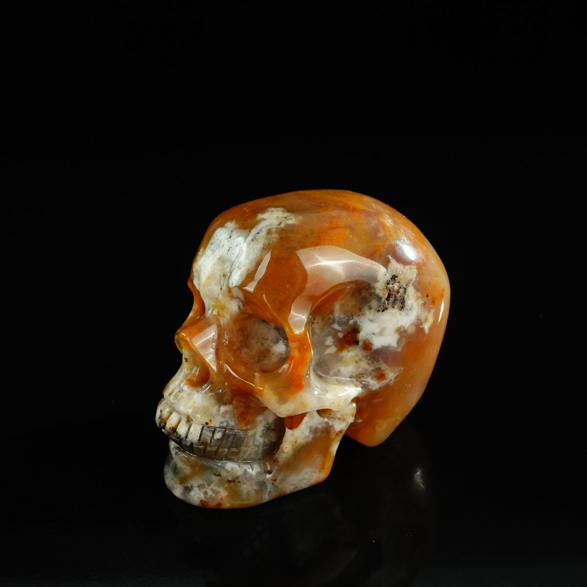 3.0" Chalcedony Jasper Crystal Skull Carving - Unique Piece #CJ05