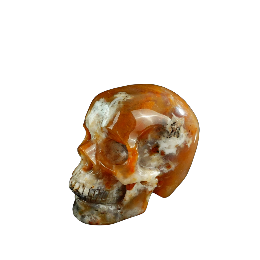 3.0" Chalcedony Jasper Crystal Skull Carving - Unique Piece #CJ05