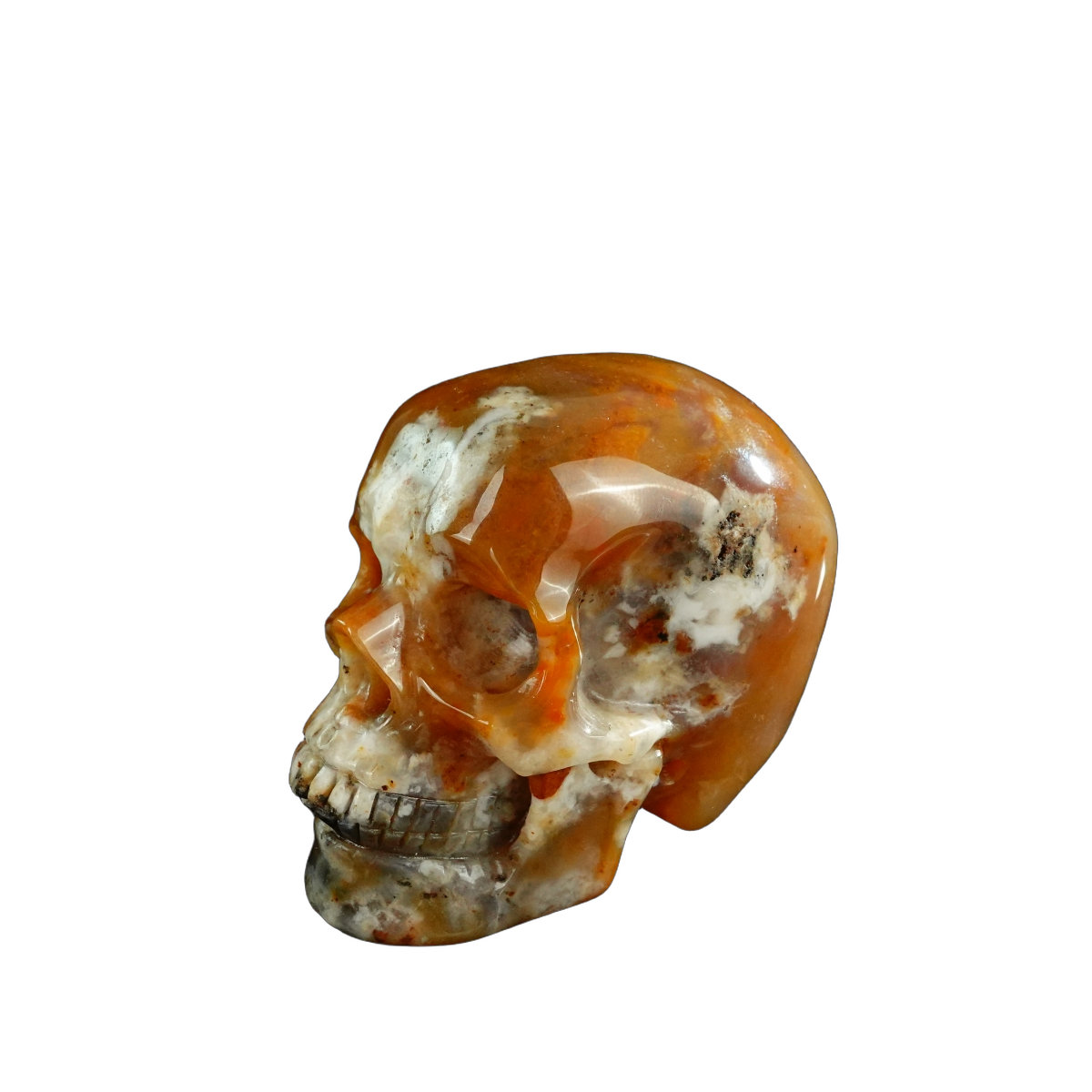 3.0" Chalcedony Jasper Crystal Skull Carving - Unique Piece #CJ05