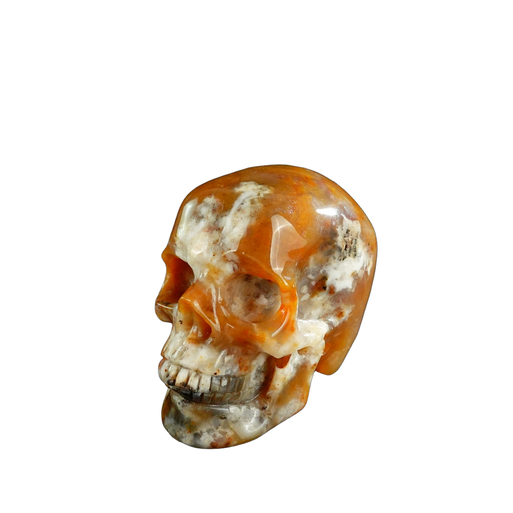 3.0" Chalcedony Jasper Crystal Skull Carving - Unique Piece #CJ05