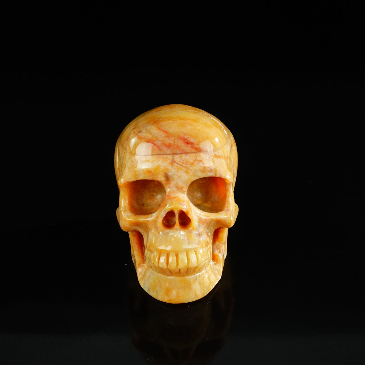 3.0" Chalcedony Jasper Crystal Skull Carving - Unique Piece #CJ06