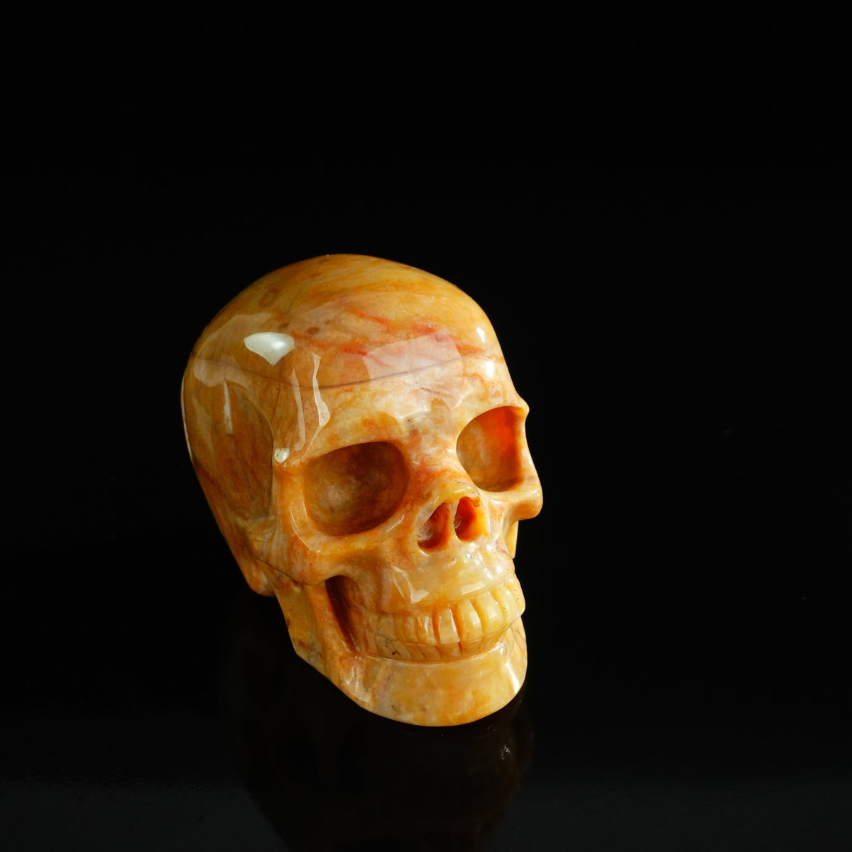 3.0" Chalcedony Jasper Crystal Skull Carving - Unique Piece #CJ06