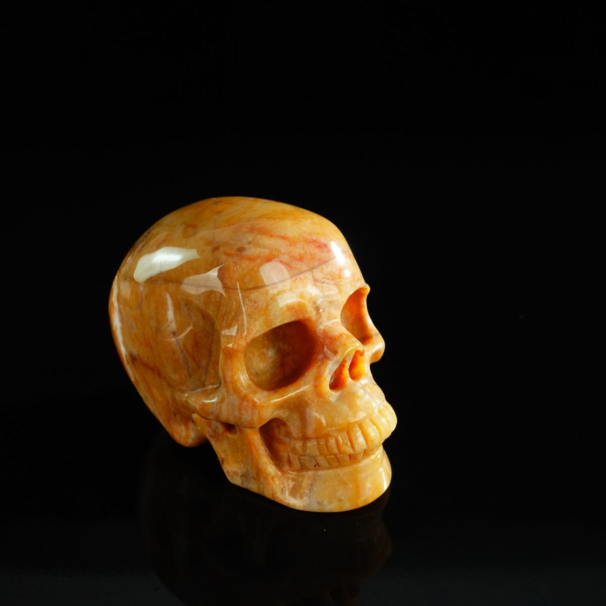 3.0" Chalcedony Jasper Crystal Skull Carving - Unique Piece #CJ06