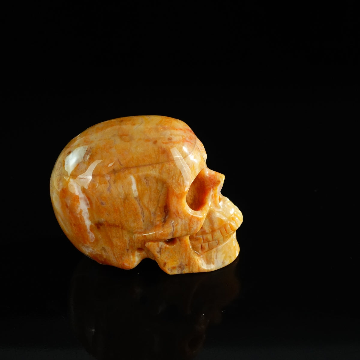 3.0" Chalcedony Jasper Crystal Skull Carving - Unique Piece #CJ06