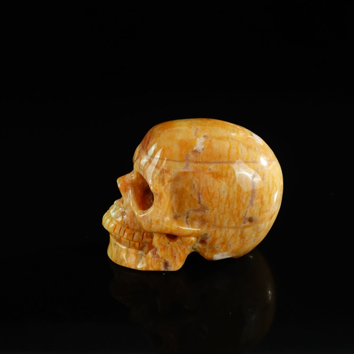 3.0" Chalcedony Jasper Crystal Skull Carving - Unique Piece #CJ06