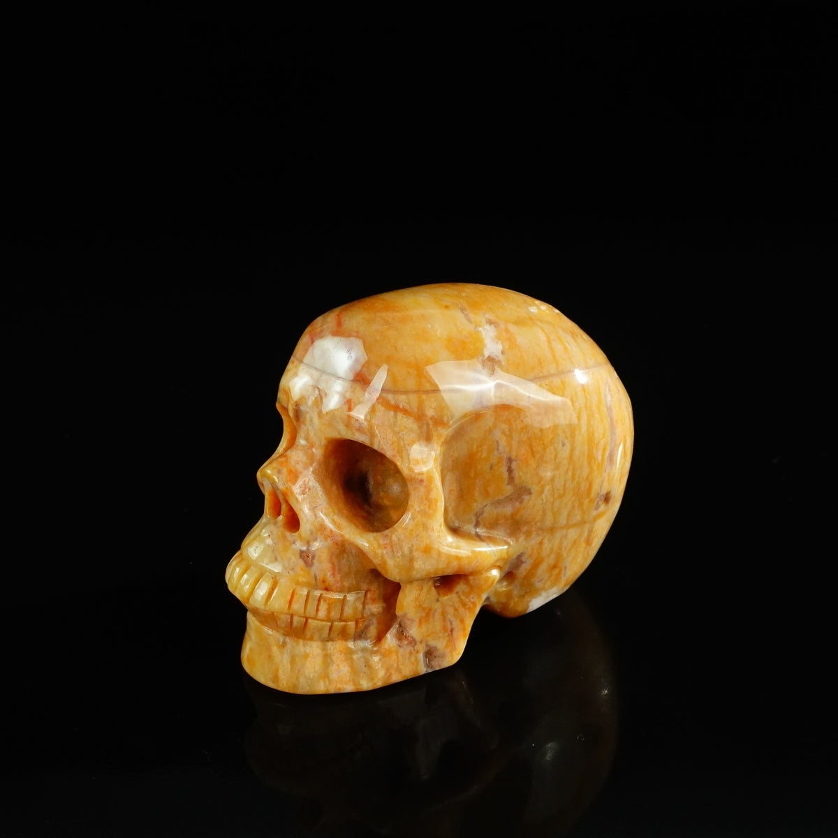 3.0" Chalcedony Jasper Crystal Skull Carving - Unique Piece #CJ06