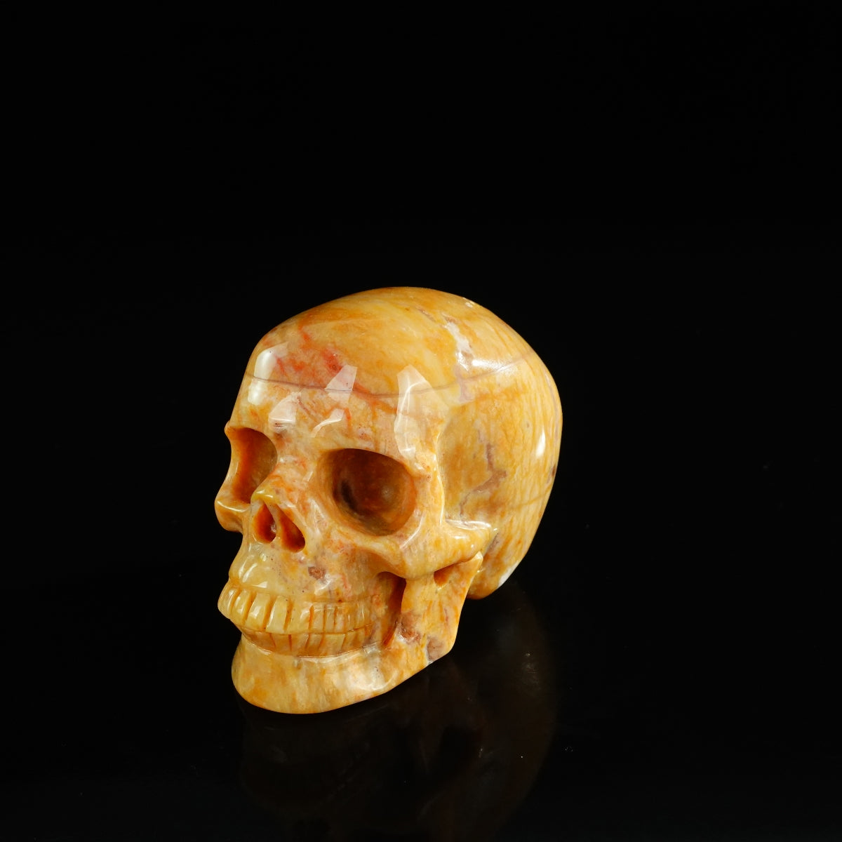 3.0" Chalcedony Jasper Crystal Skull Carving - Unique Piece #CJ06