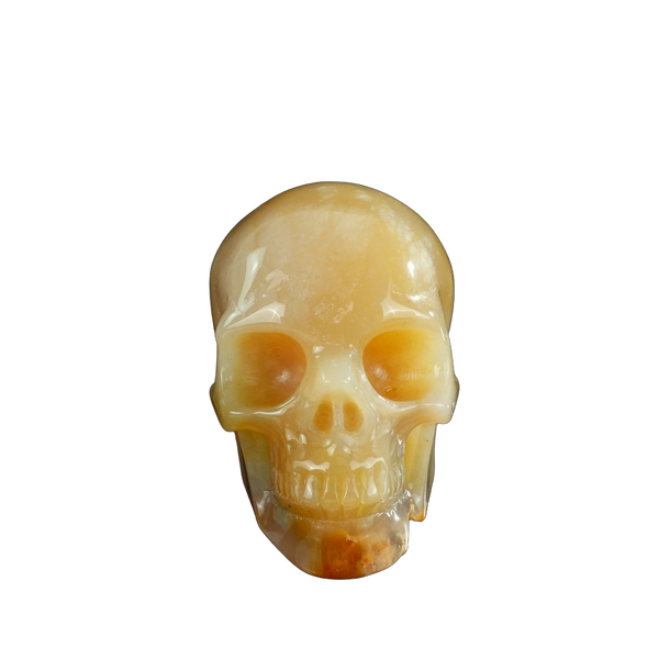3.0" Chalcedony Jasper Crystal Skull Carving - Unique Piece #CJ07