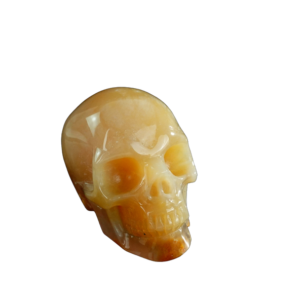 3.0" Chalcedony Jasper Crystal Skull Carving - Unique Piece #CJ07 - alternate view