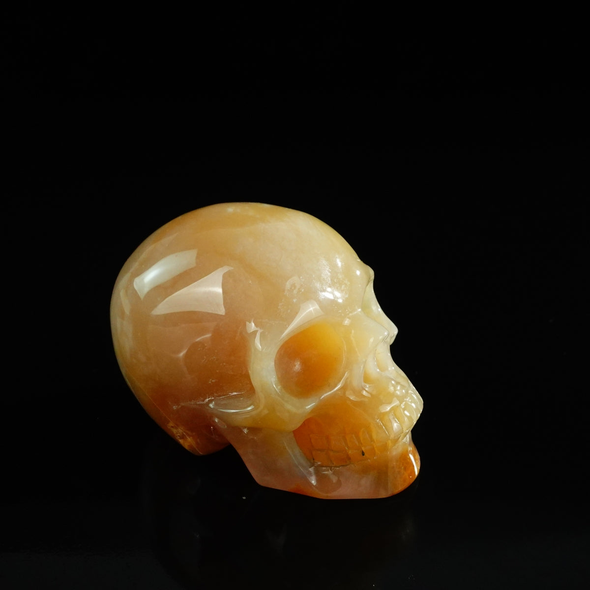 3.0" Chalcedony Jasper Crystal Skull Carving - Unique Piece #CJ07