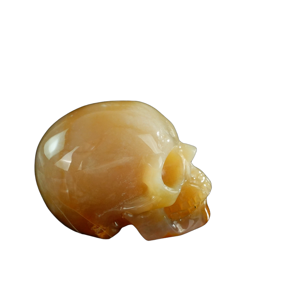 3.0" Chalcedony Jasper Crystal Skull Carving - Unique Piece #CJ07