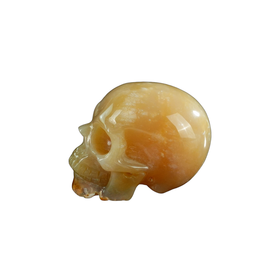 3.0" Chalcedony Jasper Crystal Skull Carving - Unique Piece #CJ07